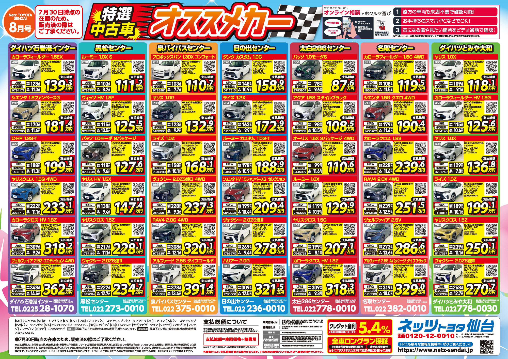 特選中古車オススメカー